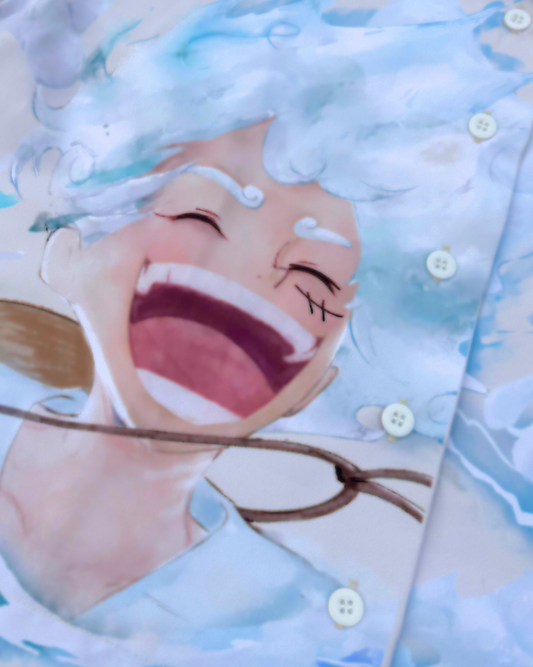 Strawhat Watercolor Button-Up