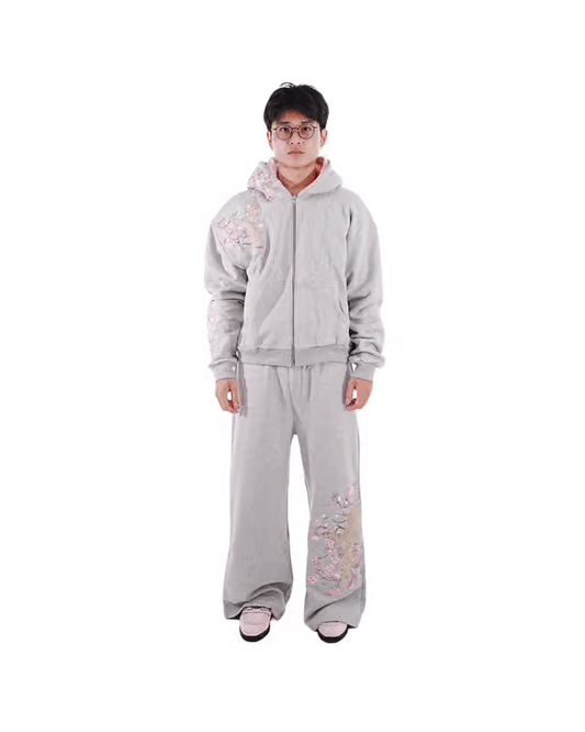 Misty Grey - Okasai Boxy Hoodie