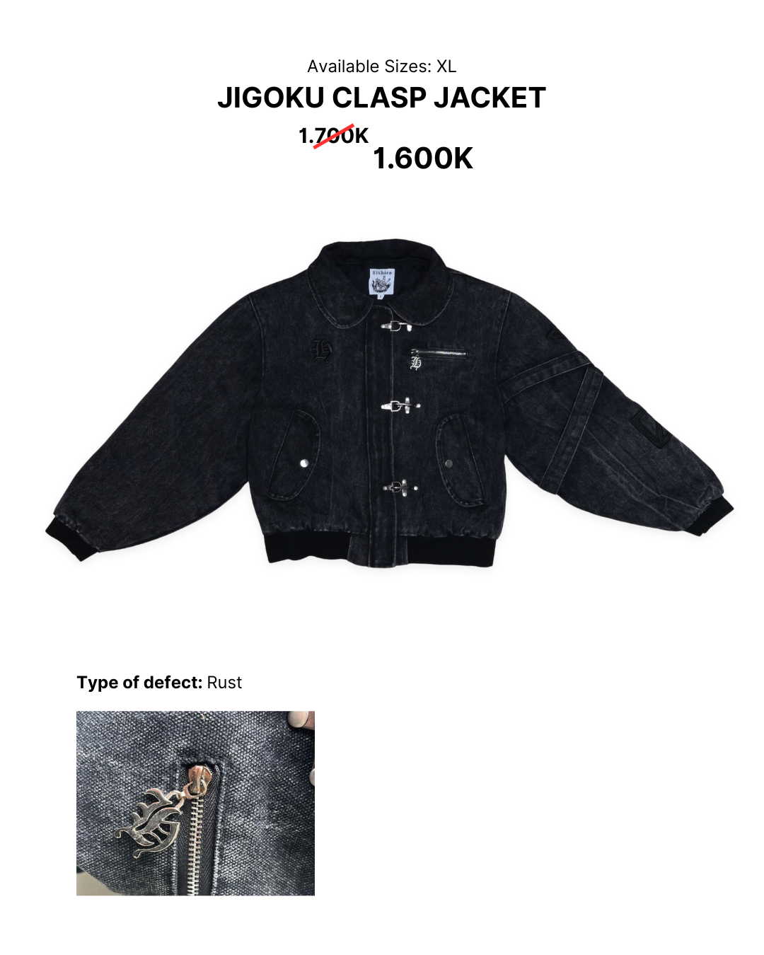 Jigoku Clasp Jacket (Defect)