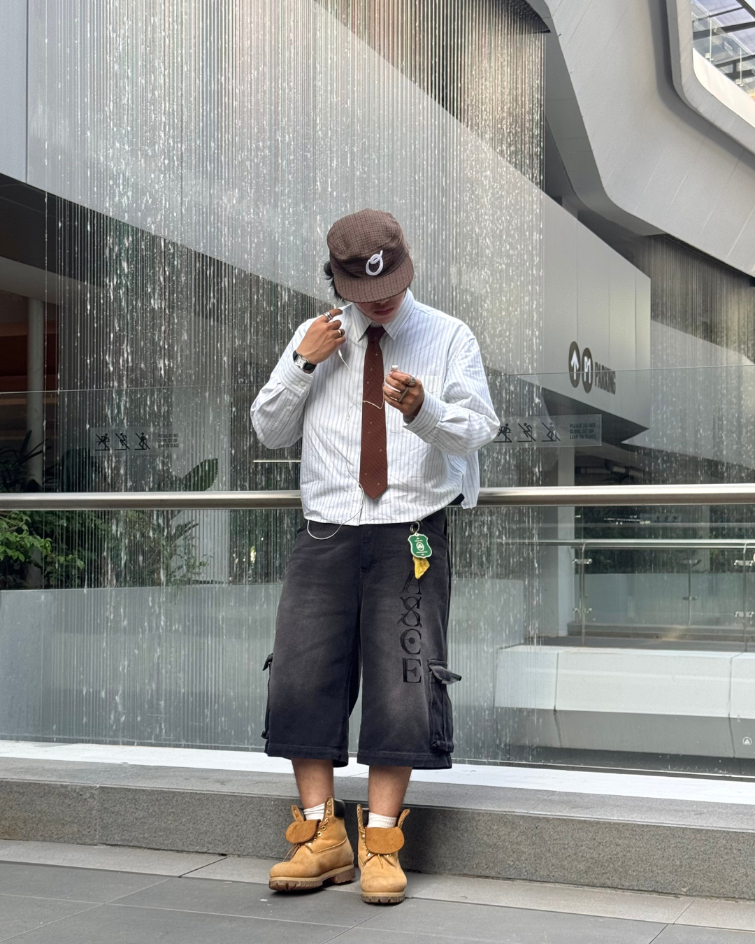 Ace Jorts (Celana Anime Jorts Denim Baggy | Fire Fist Ace - One Piece | Hishiro )