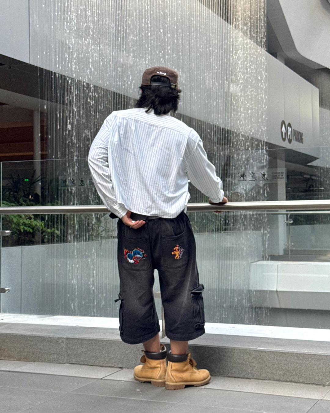 Ace Jorts (Celana Anime Jorts Denim Baggy | Fire Fist Ace - One Piece | Hishiro )