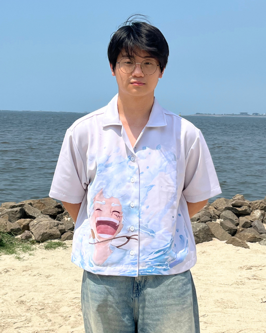 Strawhat Watercolor Button-Up