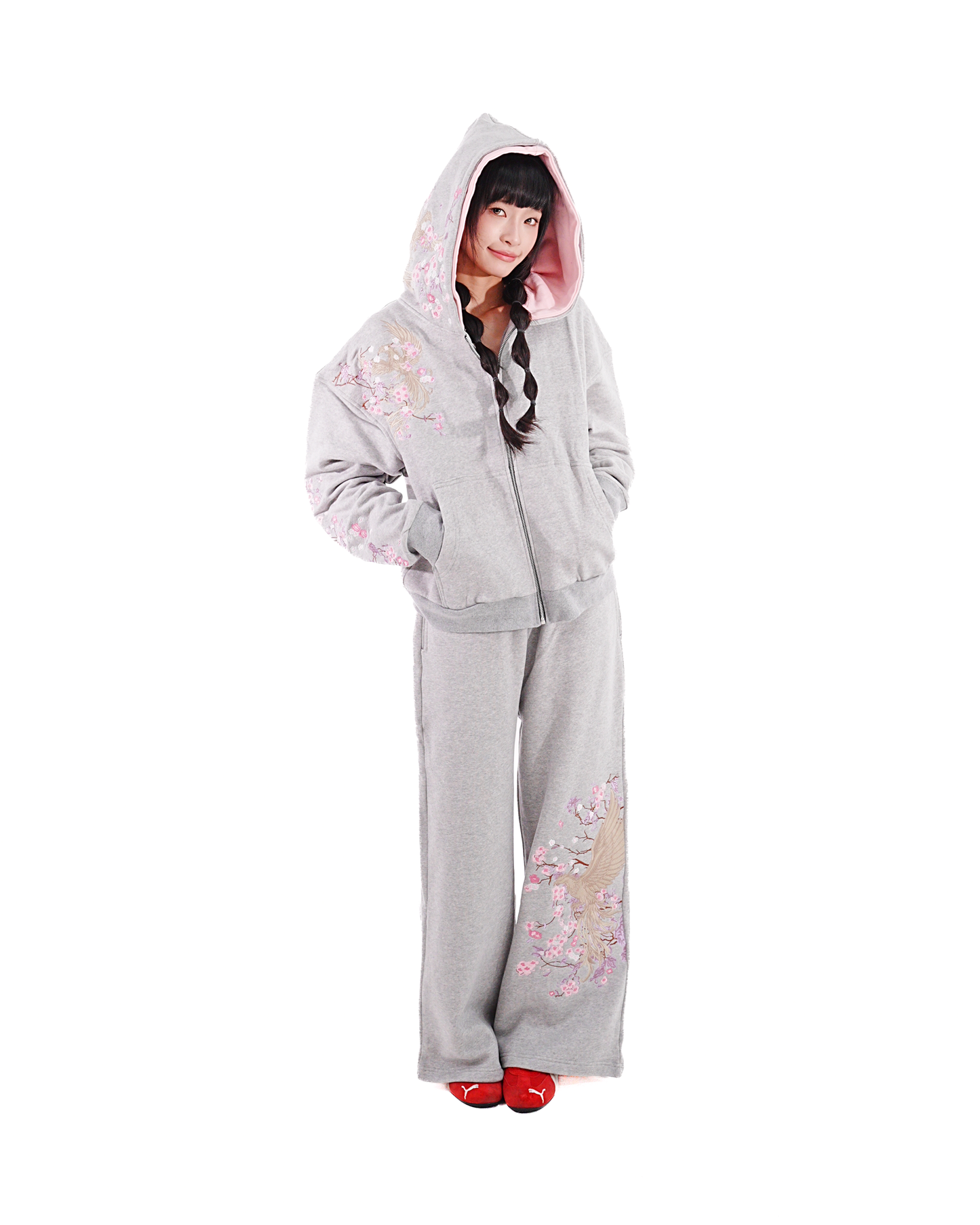 Misty Grey - Okasai Boxy Hoodie