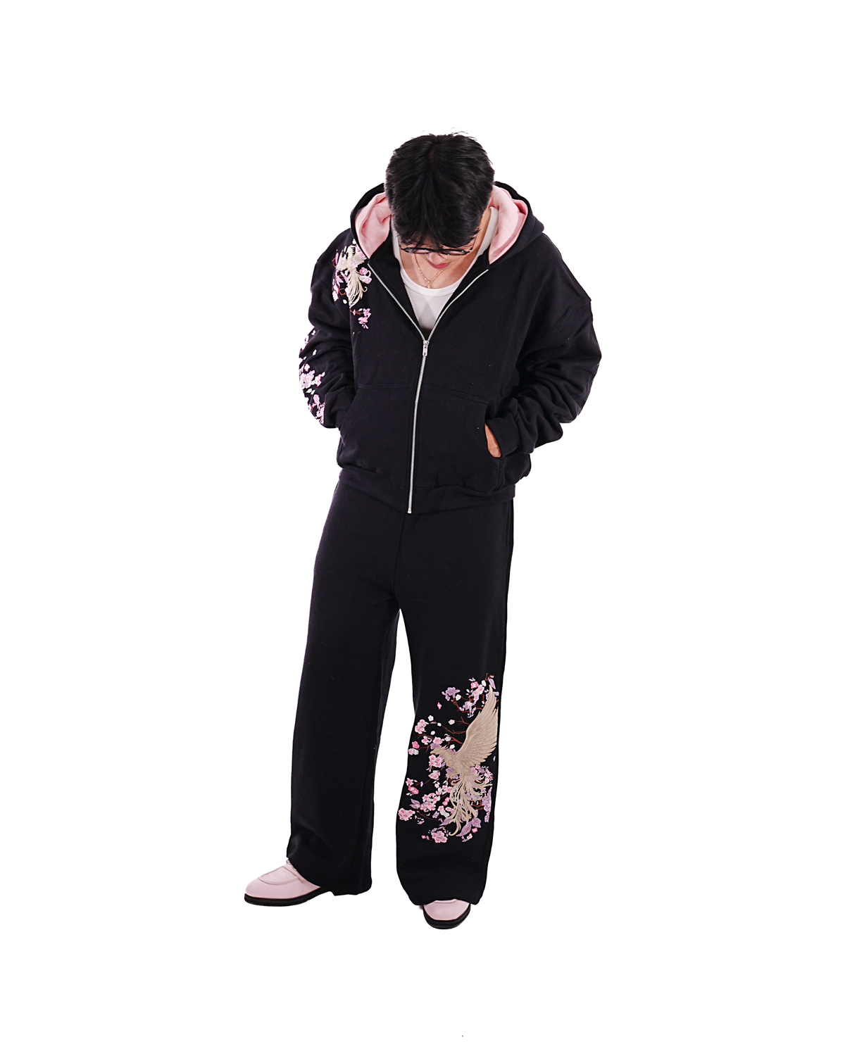 Midnight Black - Okasai Boxy Hoodie