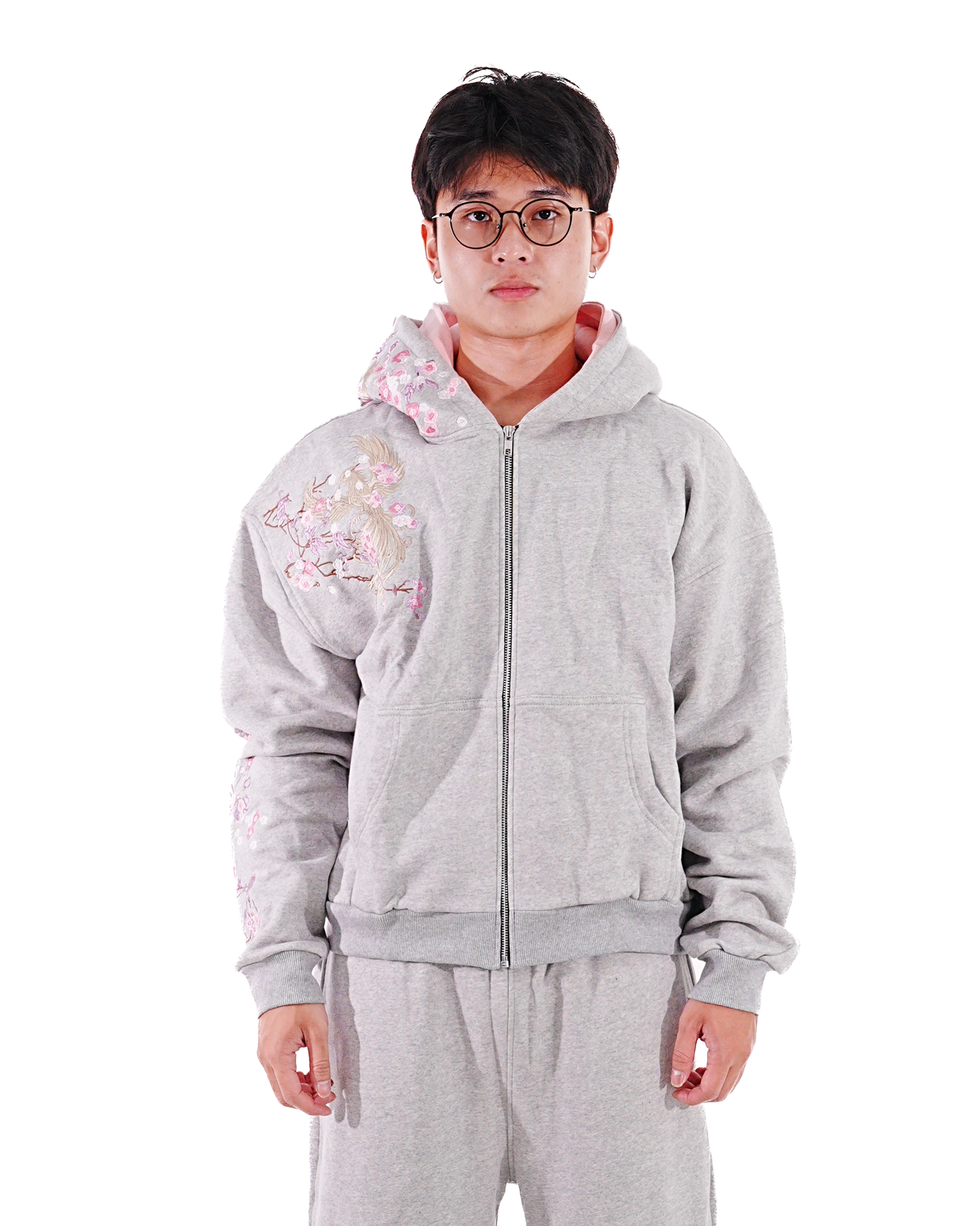 Misty Grey - Okasai Boxy Hoodie
