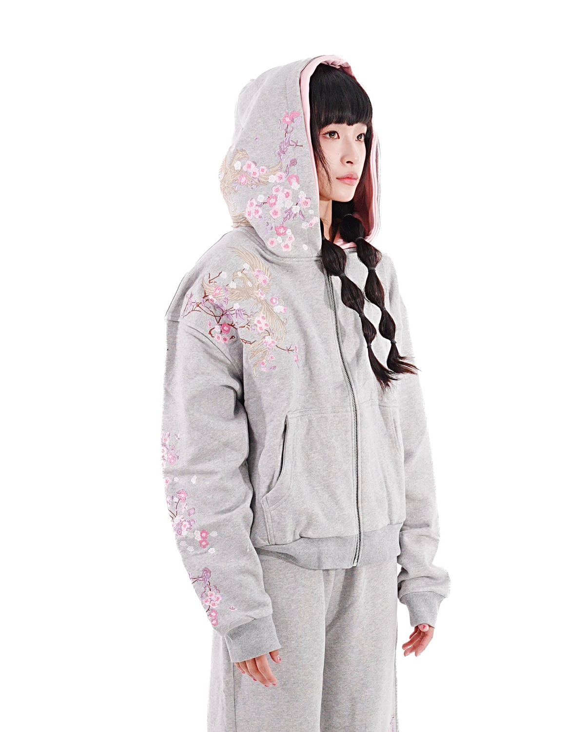 Misty Grey - Okasai Boxy Hoodie